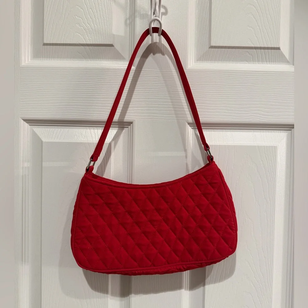 Vera Bradley Quilted Red Shoulder Bag - Picture 2 of 5